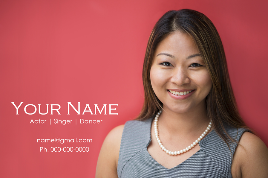 Headshot’s, Postcards, Comp Cards and Business Cards ( No Set Up Fee